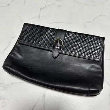 레어 발리 가죽 클러치백 뜨개질 블랙 세컨드 백