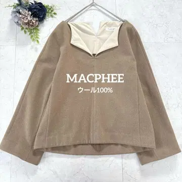 MACPHEE 맥피 투모로우랜드 울 니트 베이지 플레어