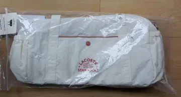미사용 새상품 한국 스타벅스 x 라코스테 콜라보 백 아이보리