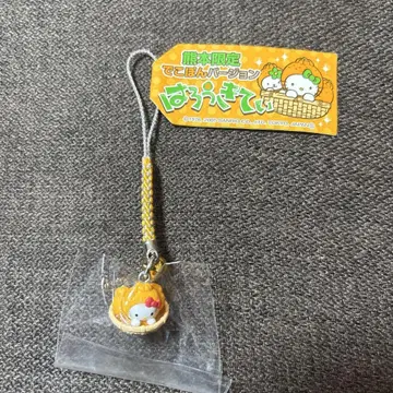 지역 한정 키티 구마모토 한정 끈 달린 데코폰 스트랩