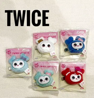 TWICE LOVELYS 봉제 인형 헤어핀 GIGO 한정판 5종 세트