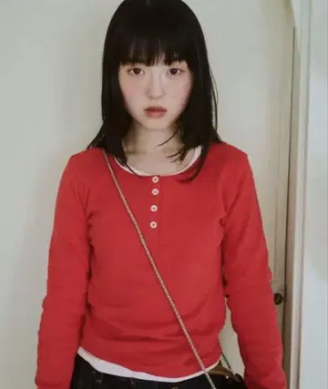 commongullproducts 히토에후타에 팩 헨리 롱 TEE L