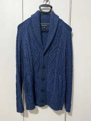 BANANA REPUBLIC 네이비 케이블 니트 가디건 M