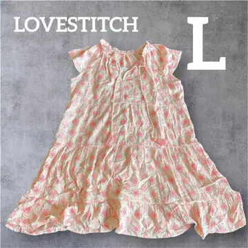 LOVESTITCH [ L ] 꽃무늬 원피스 프릴 소매