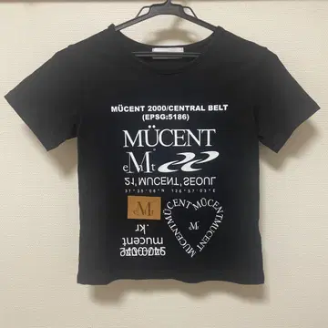MUCENT 무센트 크롭 숏 기장 반팔 티셔츠 한국