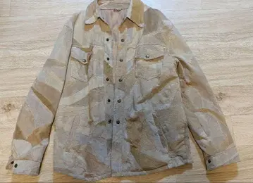 패치워크 가죽 자켓 브라운