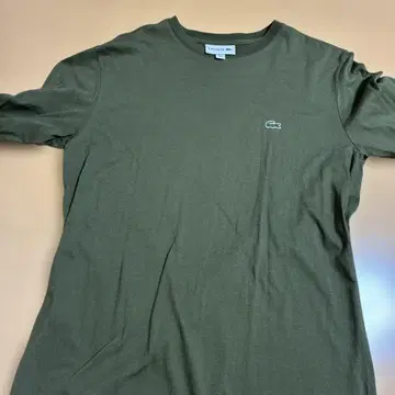 LACOSTE 올리브 그린 T셔츠 S 긴팔