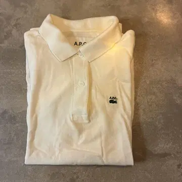 A.P.C. x LACOSTE 피케 셔츠 화이트 M 사이즈