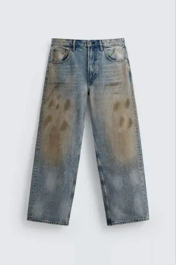 ZARA 빈티지 가공 배기 핏 청바지 34