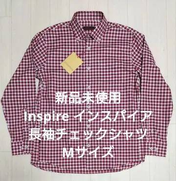미사용 새상품 Inspire 인스파이어 긴팔 체크 셔츠