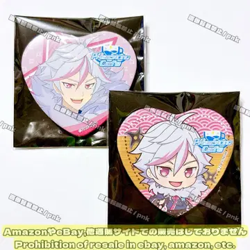 프리파라 어드파라 신야 콜라보 카페 하트형 캔뱃지 2종 세트 미사용품