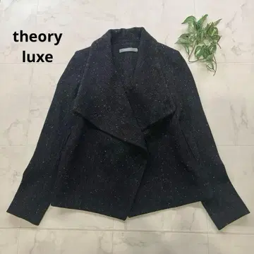 새상품급 theory luxe 빅 칼라 울 코트 네프 트위드 38