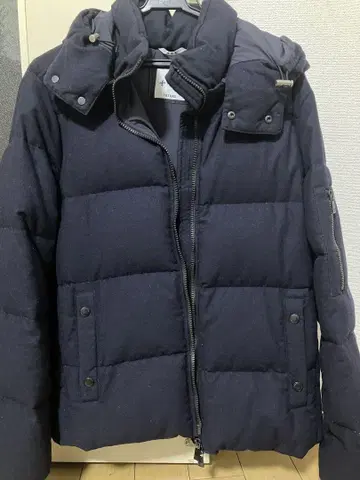 TATRAS 후드 부착 다운 자켓 네이비