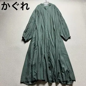 최근 카구레 코튼 비스코스 와이드 원피스 볼륨 개더 턱