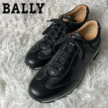 컨디션 최상 BALLY 발리 가죽 스니커즈 레이스업 블랙 약 23cm