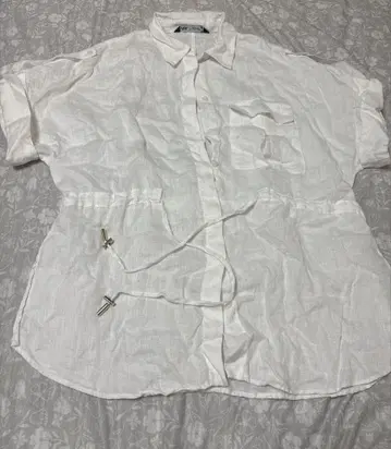 ZARA 조절 가능한 허리 린넨 100% 셔츠