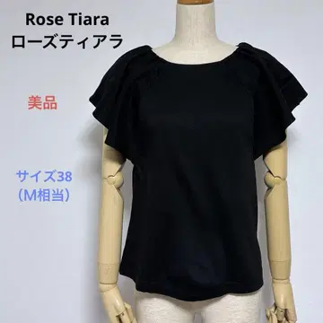 새상품급 Rose Tiara 로즈 티아라 반팔 상의 블라우스 38 ( M
