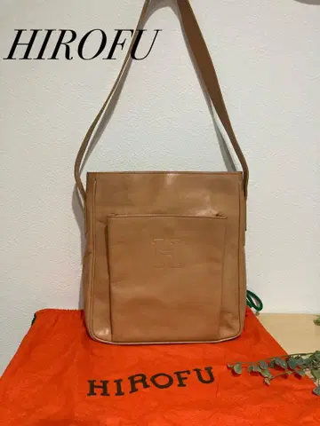 히로후 HIROFU 원 숄더 백 수납 가방 있음 천연 가죽