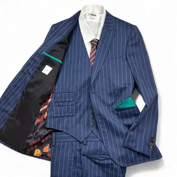 새상품급 현행 폴스미스 쓰리피스 셋업 수트 올 패턴 백 오픈