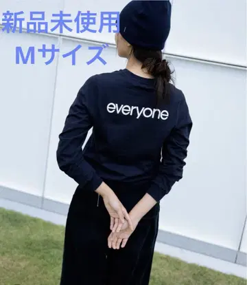 everyone 롱 슬리브 티 네이비