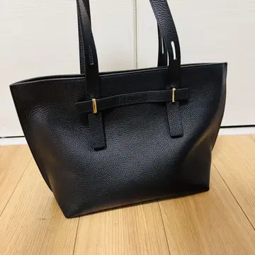 FURLA 블랙 가죽 미니 토트백