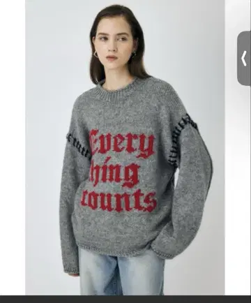 KNITTED WORDS 스웨터 moussy