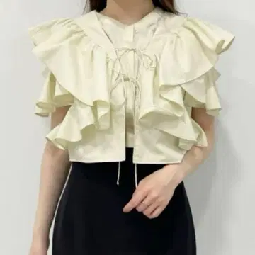 COCO DEAL 프릴 볼레로 레이어 블라우스