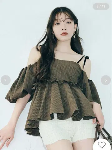 LILY BROWN (릴리 브라운) 3way 자카드 페플럼 뷔스티에