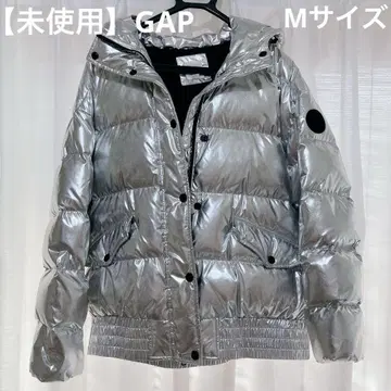 [ 미사용 ] gap 실버 헤비 웨이트 후드 부착 다운 자켓