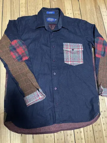 PENDLETON 네이비 긴팔 울 셔츠 M