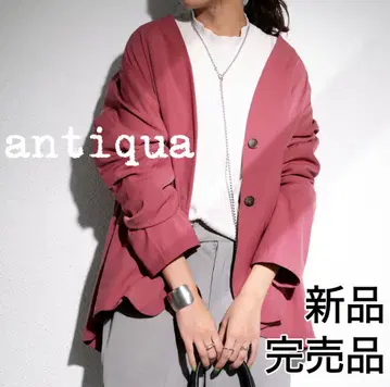 [ antiqua 안티카 ] 노카라 자켓 핑크 택 포함 새상품 완판템