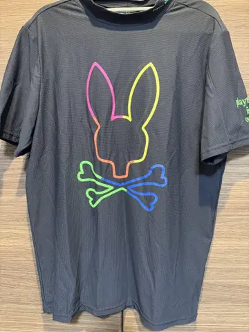 Psycho Bunny 모크넥 셔츠 XL 블랙 미사용