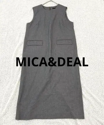 MICA&DEAL 오버롤 스커트 슬리브리스 롱 원피스 그레이