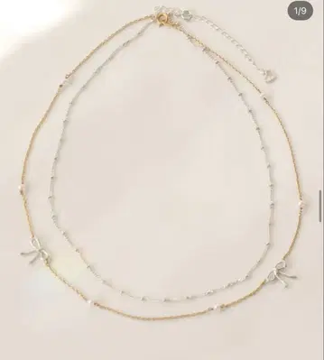 emiru x momota ribbon pearl necklace