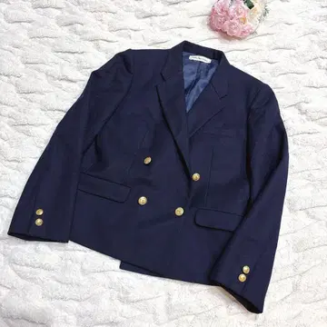 뉴요커 네이비 테일러드 자켓 여성용 골드 버튼 네이비