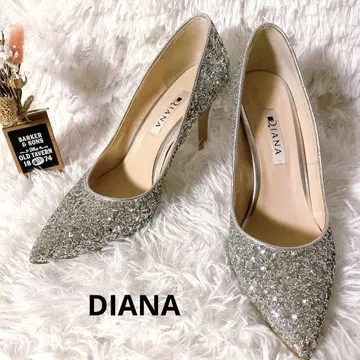 DIANA 펌프스 23.5cm 실버 라메 글리터