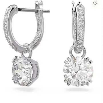 Swarovski 드롭 귀걸이 실버