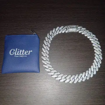 Glitter 실버 체인 목걸이