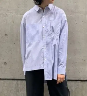 [ 새상품급 ] 비대칭 빅 셔츠