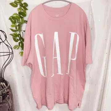 GAP 빅 로고 T셔츠 핑크 XL 295