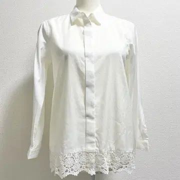 Kamakura shirt 카마쿠라 셔츠 밑단 레이스 블라우스 꽃 무늬