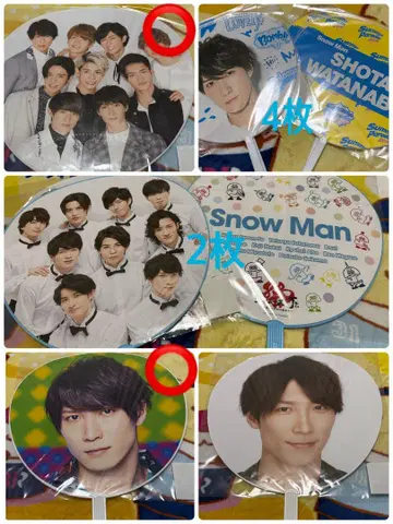 Snow Man 와타나베 쇼타 부채 5종 9매 세트