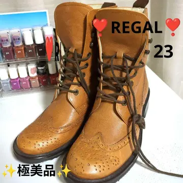 [ 새상품급 ] REGAL 메달리온 레이스업 숏부츠 브라운 일본제