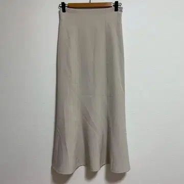 GRL 그레일 롱 기장 플레어 스커트 무지 심플 베이지 L