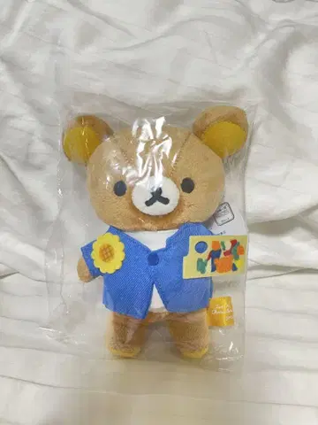 리락쿠마 봉제 인형 파란색 자켓 약 20cm