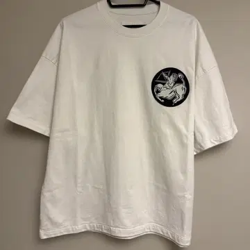질 샌더 embroidery T shirt 화이트
