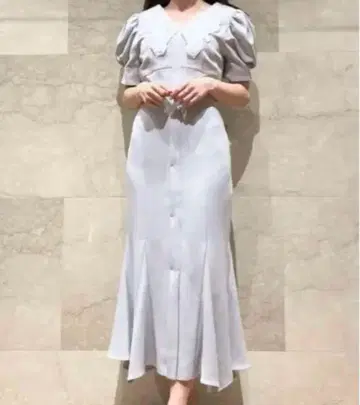 snidel 자수 화이트칼라 머메이드 원피스