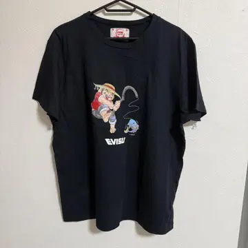 [ 새상품급 ] EVISU 블랙 T셔츠 애니메이션 캐릭터