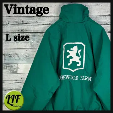 빈티지 자수 내 플리스 웜업 자켓 그린 L 3855