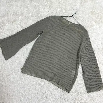 Aunt Marie's 새상품급 쉬폰 블라우스 양류 그린 ( F )